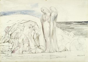 Narrativa de Ugolino, ilustración de la Divina Comedia de Dante Alighieri, 1824-27 de William Blake